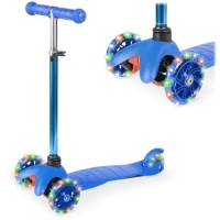 Kids Mini Kick Scooter Toy w/ Colorful Light-Up Wheels, Adjustable T-Bar&nbsp;21.5"(L) x 9.75"(W) x 22-26.5"(H)