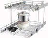 DINDON Pull Out Cabinet Organizer (14" W X 21" D), Cabinet Pull Out Shelves, 2 Tier Pull Out Drawers for Kitchen Cabinets, Wire Basket Slide Out