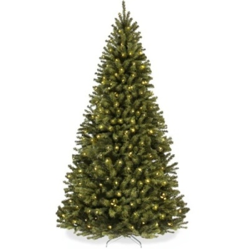 Pre-Lit Artificial Spruce Christmas Tree w/ Foldable Metal Base &nbsp;4.5ft