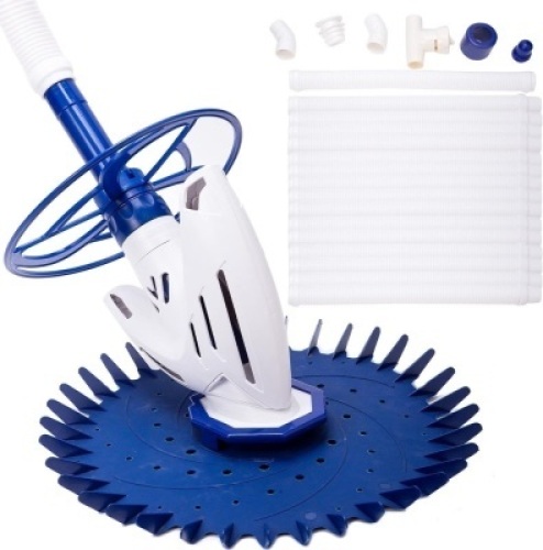 YSMJ Upgraded Automatic Pool Cleaner Swimming Pool Vacuum Cleaner for Above Ground In-ground Pool Powerful Suction Pool Sweeper with 16 Hoses Low Noise Easy Assemble 10"L x 6"W x 11"H
