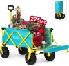 Beach Wagon Cart with Big Wheels, Collapsible Utility Wagon Heavy Duty Folding,Ideal for Outdoor Sand Camping Garden Pet by Old Bahama Bay 36"D x 18"W x 30.9"H