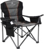 ALPHA CAMP Oversized Camping Folding Chair, Heavy Duty Support 450 LBS Steel Frame Collapsible Padded Arm Chair with Cup Holder Quad Lumbar Back, Portable for Outdoor,Black										25.2"D x 36.61"W x 39.37"H							