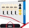 WEEPALM Pickleball Net Set with 4 Pickleball Paddles, 22FT Regulation Size, 2 Outdoor Pickleballs & Retrievers, Carrying Bag, Stable Metal Frame and PE Net for All Weather Use Outdoor Indoor