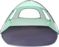 WhiteFang Beach Tent Anti-UV Portable Sun Shade Shelter for 3 Person, Extendable Floor with 3 Ventilating Mesh Windows Plus Carrying Bag, Stakes and Guy Lines
