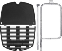 EasiBBQ 65032 Grill Burner Tube, 7646 Cast Iron Grates and 6506 Griddle for Weber Q300, Q320, Q3000, Q3200 Series, 57060001, 586002 Grills.