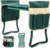 KVR Upgraded Garden Kneeler and Seat with Thicken & Widen Soft Kneeling Pad,Heavy Duty Foldable Gardener Stool with 2 Tool Pouches,Gardening Gifts for Women Mom Men Seniors