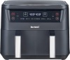 Air Fryer, 8 Quart Dual Zone Air Fryers Oilless Cooker with 2 Independent Nonstick Frying Baskets, 6-in-1 Cooking Functions Airfryer, Black