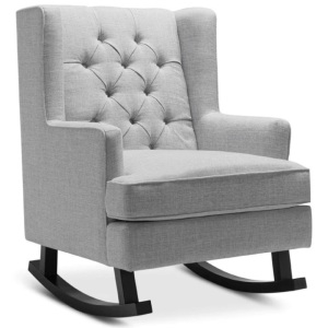 Tufted Upholstered Wingback Rocking Chair 29"(L) x 34.5"(W) x 40"(H)