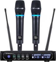 Kithouse S9 UHF Rechargeable Wireless Microphone System Karaoke Microphone Wireless Mic Cordless Dual with Bluetooth Receiver Box + Volume Control ECHO for Karaoke Singing Speech Meeting Church, 200FT&nbsp;