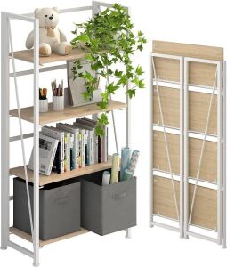 4NM No-Assembly Folding Bookshelf