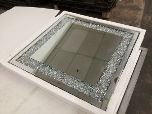 Crystal Crush Diamond Mirror, 20" x 20" 