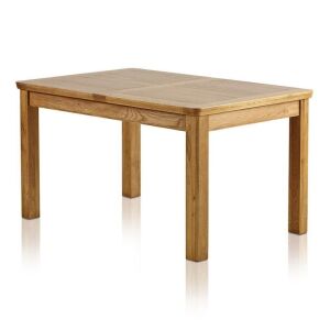 Orrick Rustic Solid Oak 4'7" x 3' Extendable Dining Table 