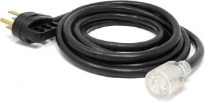 WEN PC5030 15 ft. 10-Gauge Transfer-Switch-Ready Generator Adapter Extension Cord with Light-Up Plug 