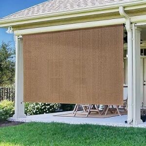 Artpuch Outdoor Roller Shade 6' x 8' Walnut