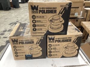 Lot of (3) WEN 10PMC 10-inch Random Orbit Waxer / Polisher Kit - Open Box, Uninspected