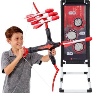 Kids Bow & Arrow Set, Children's Play Archery Toy w/ Target Stand 