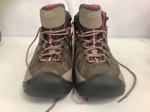 KEEN Targhee III Mid Waterproof Hiking Boots, Weiss/Boysenberry, Womens 9 - E-Commerce Return, Lightly Worn