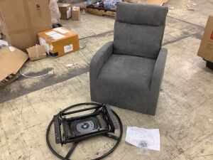 Upholstered Swivel Glider Rocking Chair