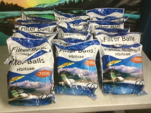 Lot of (19) Hbitsae Pool Filter Balls, 1.5lb Filter Balls is Equivalent to 50lb Filter Sand - New