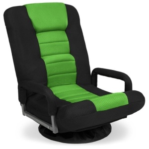 Gaming Floor Chair w/ 360-Degree Swivel, Armrest, Adjustable Backrest 22.5"(L) x 22"(W) x 30"(H)