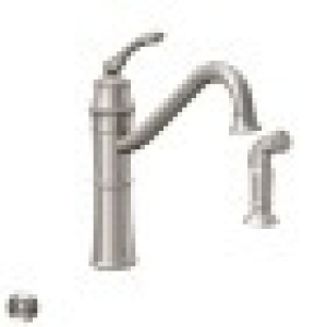 MoenWetherly High-Arc Kitchen Faucet with Side Spray