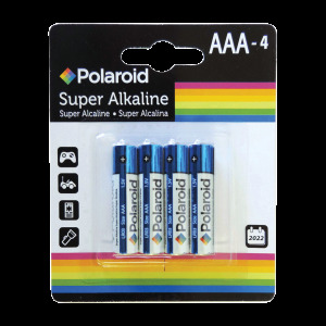 Polaroid Super Alkaline Batteries AAA-4Pk 12ct