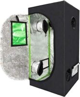CoolGrows 2x2 Feet Mylar Grow Tent with Obeservation Window and Floor Tray for Indoor Gardening Plant Growing