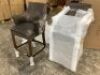 Charter Bar Stools, Nailhead Trim, Patterned Back, Very Nice Set of 2&nbsp;