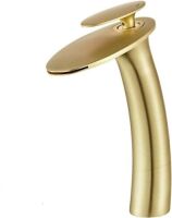 Wovier Brushed Gold Waterfall Bathroom Faucet, Single Handle Single Hole&nbsp;