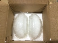Lot of (12)&nbsp;White Mushroom Glass Shade&nbsp;Classic Ceiling Fan Light Covers, 7.1", 2 Pack - New