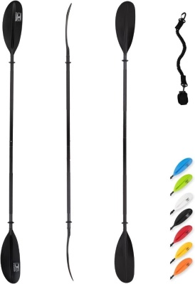 OCEANBROAD Kayak Paddle 86in/218cm - 90.5in/230cm - 95in/241cm Alloy Shaft Kayaking Boating Canoeing Oar with Paddle Leash 1 Paddle