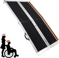 Portable Ramp 6FT, gardhom Foldable 6'L x 31.3" W Wheelchair Ramp Folding Handicap Ramp for Home Entry Threshold Doorways Steps Stairs Curbs Vehicle Scooter Vans SUV