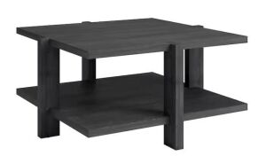 Ingrid 35 in. Charcoal Gray Square MDF Coffee Table