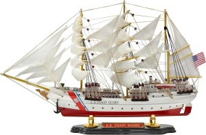 SAILINGSTORY Wooden Model Ship US Coast Guard Eagle Barque Ship Model Sailboat Decor USCG 1936 Replica Medium