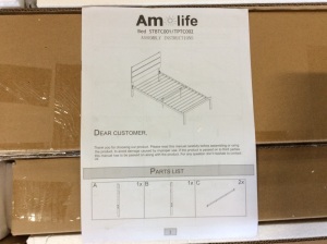 AmLife Bed Frame, Unknown Size - Appears New