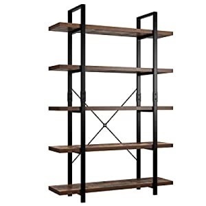 Homfa 5 Tier Industrial Bookcase - Appears New