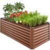 Outdoor Metal Raised Garden Bed for Vegetables, Flowers, Herbs - 6x3x2ft&nbsp;