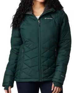 Columbia Heavenly Hooded Jacket for Ladies, Spruce, XL - E-Commerce Return, Appears New