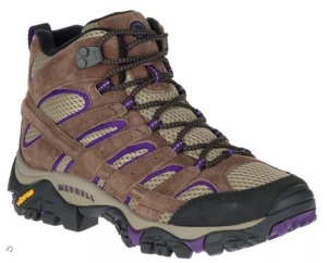 Merrell Moab 2 Vent Mid Hiking Boots for Ladies,  Bracken/Purple, 8M - Appear New