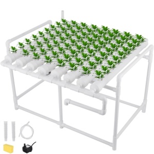 VEVOR Hydroponic Grow Kit 72 Sites 8 Pipe NFT PVC - Appears New 