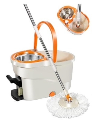 Masthome Mop and Bucket with Wringer Set, Spin Mops with Bucket and Foot Pedal, 360 Spin Mop and Bucket 