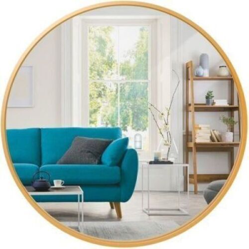 Framed Round Bathroom Vanity Wall Mirror w/ Anti-Blast Film - 36in&nbsp;