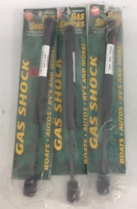 Lot of (3) Taylor Made Replacement Gas Springs, Black/Chrome, 10''x40 lbs - Appear New