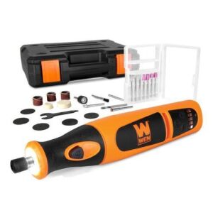 WEN 23072 Variable Speed Lithium-Ion Cordless Rotary Tool Kit with 24-Piece Accessory Set, Charger, and Carrying Case