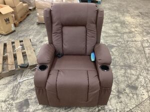 Electric Power Lift Recliner Massage Chair w/ Heat, USB Port, Cupholders