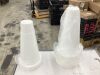 Lot of (12) White Cones, 15" Tall