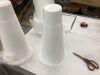 Lot of (12) White Cones, 15" Tall - 2