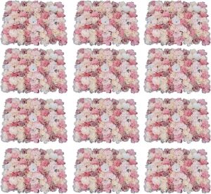 Artificial Flower Wall Panels, 12 pc 