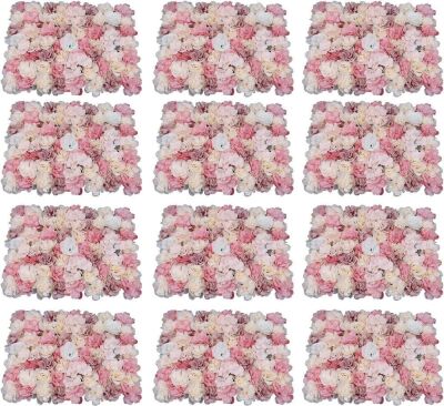 Artificial Flower Wall Panels, 12 pc 