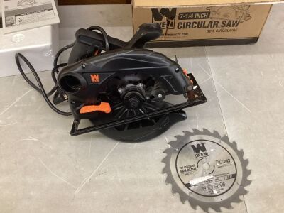 WEN 36725 12A 7-1/4-Inch Sidewinder Circular Saw with 2-1/2-Inch Cutting Depth